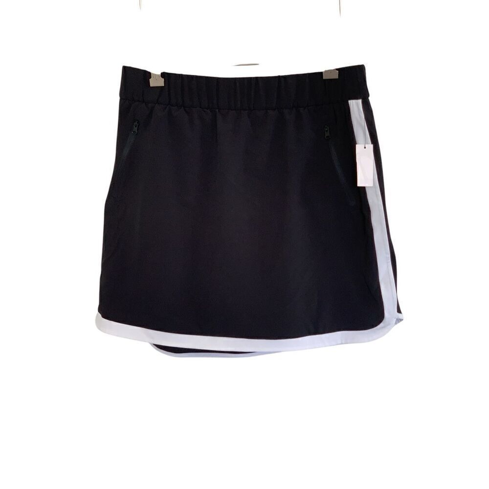 T by Talbots Black Sporty Skort with Zip Pockets - Athleisure Tennis Golf Size M